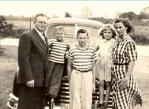 Charles Simpson with his family